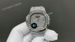 E7 Factory Patek Philippe Nautilus 9015 Movement 40mm Baguette Bezel/Strap Iced out Watch